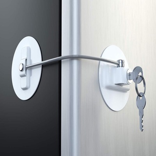 Child Safety Lock Refrigerator Window Kids Security Door Lock Limit with Key (1)