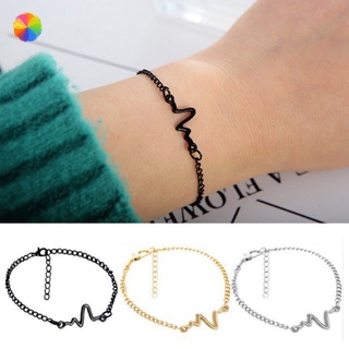 Simple Personality Couple ECG Lightning Heart Rate Bracelet Fashion Accessories YKD