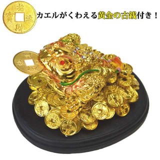 Prosperity Gold Money Frog Lucky Charm Figurine