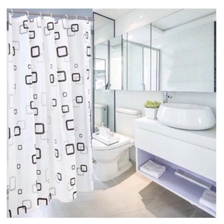 COD Bathroom Waterproof Shower Curtain 180CM X180cm WithHook