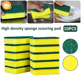 10Pcs Household Kitchen Dish Towel Cleaning Sponge Brush Set Tool