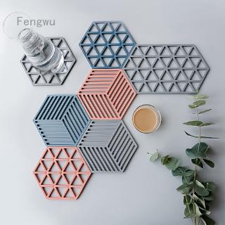 Fengwu 1Pc Nordic Simple Hollow Anti-scalding Anti-hot Coaster Placemat Insulation Mat (1)