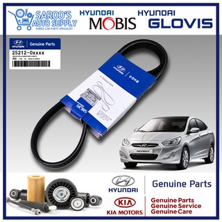 Fan Belt For Hyundai Accent / 2014-2018 / GAS , Original Hyundai Parts [Genuine Parts] [Kappa Engine