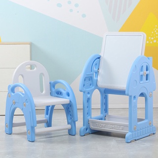 Baby Foldable Study Table Have Fun Desk for Kids with Building Blocks and Drawing Graffiti Board (1)