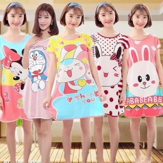 Amor✨Animal Cartoon Print Sleepwear Loose Pajama Sleep Dress