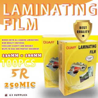 5R 250mic QUAFF Laminating Film-100pcs