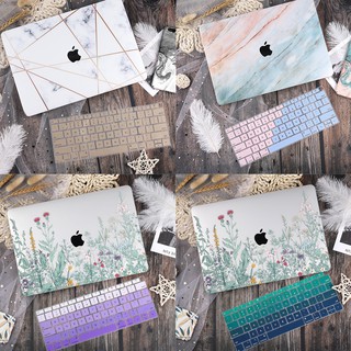 MacBook Air Pro 13 15 touch bar 2018 Marble Case with Keyboard Cover Mac 11 12 A1534 A1465 A1370 (1)