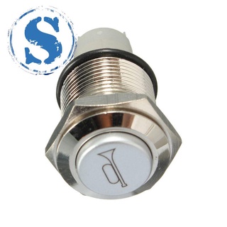 [In Stock]12V 16mm Car LED Light Momentary Horn Button Metal Switch Push Button red