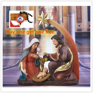 Resin Figurine Holy Family Nativity Scene Home Decoration Statue of