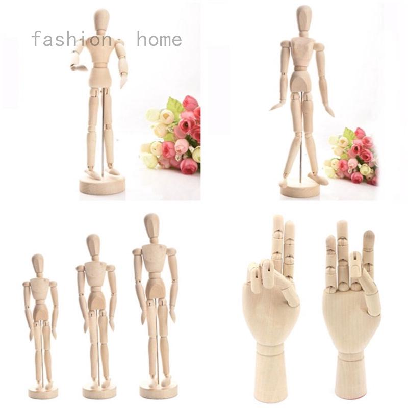 Wood Human Figure / Hand Jointed Model Painting Artist Drawing Sketch Mannequin