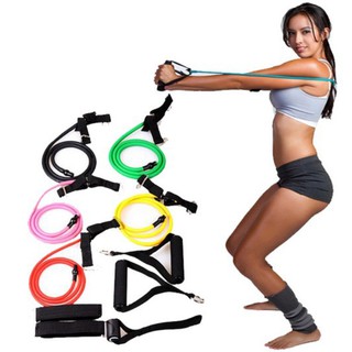 ▶Fitness Resistance Band Rope Tube Elastic Exercise for Yoga Pilates Workout Gym Equipment Yoga Training Bands Exercise Rope (2)