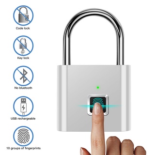 Luggage LocksFingerprint Lock Smart Padlock Security Keyless Portable Anti Theft Fingerprint Lock Fo