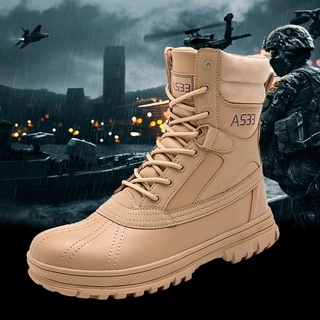 Men's Tactical Combat Boots High Cut Waterproof Heavy Duty Shoes Tactical Boots