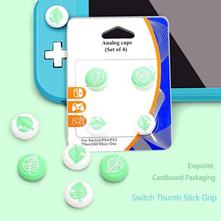 4 PCS / set Cute Animal Crossing Silicone Joy stick Thumb for Nintendo Switch/Lite Joy-con Stick Grip Analog Cover Case