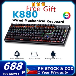 COD K880 K550 K28 Mechanical Hotswappable Keyboard 87 104 61 Key For Computer Wired Gaming Keyboard