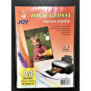 Joy Photo Paper Glossy A4 230 GSM
