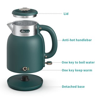 Lahome Bear Electric Kettle Heat Preservation Stainless Steel 1.5L Retro Insulation Kettle Auto Power-Off Boil-Dry Protection (2)