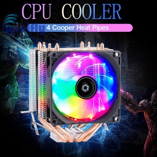 ♦ Imported Goods CPU Cooler 3 Pin 4 Heat Pipes Radiator Heat Sink Desktop PC Case Cooling Fan