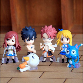 Anime Fairy Tail Erza Scarlet Key ring Keychain kit 6pcs