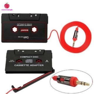 COD❤️ Audiocassetteadapter Car Cassette Casette Tape 3.5mm AUX Audio Adapter MP3 MP4 Player CD