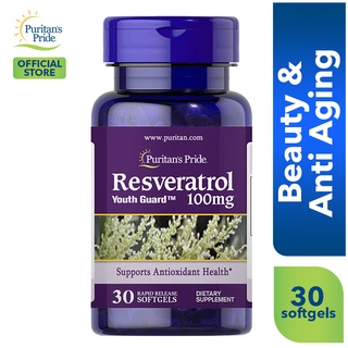 Puritan's Pride Resveratrol 100 mg 30 softgels