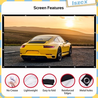 [Ready Stock] 16:9 HD Projection Screen Home Cinema Video Projector Screens Outdoor Office