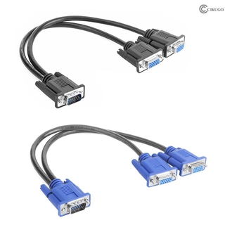 Ⓒⓘ VGA Splitter Cable 1 Computer to Dual 2 Monitor Male to Female Adapter Wire