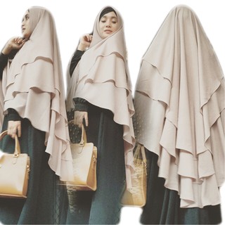 Hijab Hijab Veil Khimar Instant Shari Jumbo Kinari 3 Layer Penguin FZ (1)