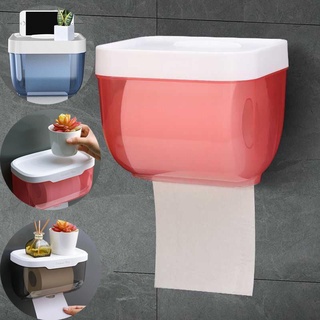 3 colors Wall Mount Toilet Paper Holder Waterproof Mobile Phone Storage Shelf Toilet Paper Storage