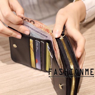 IEF-Fashion Women PU Leather Mini Wallet Card Key Holder