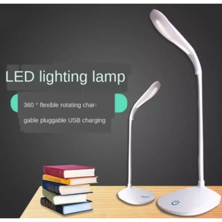 MABUHAYGROCERY Table Lamp LED Stand Rechargeable 3 Levels Brightness Study Reading Desk Lamp Student
