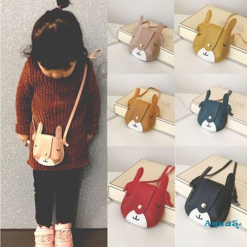 ◕ω◕Cute Kids Baby Girls Mini Crossbody Bag Rabbit PU