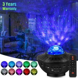 Led Star Projector Night Light Galaxy Starry Night Lamp Ocean Wave Projector With Music Bluetooth Speaker Remote Control