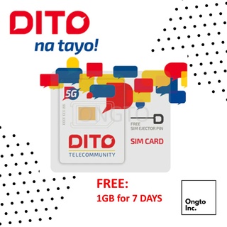 DITO SIM CARD 5G WITH 1GB FREE FOR 7 DAYS