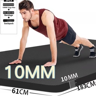 ✔COD 10mm ultra-thick high-density anti-scorching exercise yoga mat, yoga fitness non-slip mat