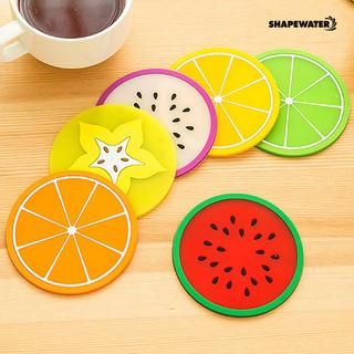 [Kitchen] Jelly Color Fruit Creative Insulation Silica Gel Cup Mat