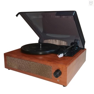 T❤T Portable Gramophone Vinyl Record Player Vintage Classic Turntable Phonograph with Built-in Stereo Speakers