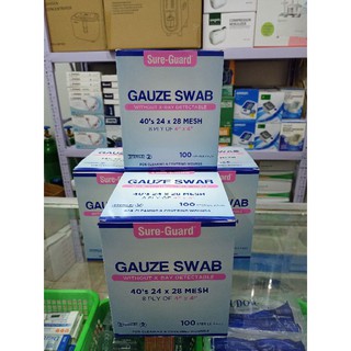 GAUZE SWAB SURE-GUARD - 8 PLY OF 4 x 4 - Single - 100 Pcs.