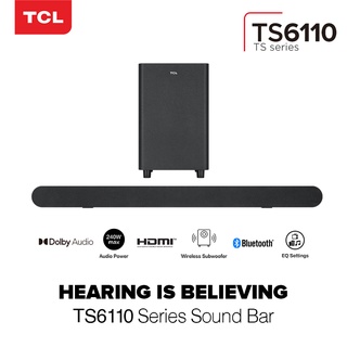 TCL 2.1 inch Soundbar with Wireless Subwoofer-Built in Bluetooth (TS6110)