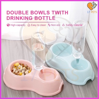 Bowl Cat Bowl Dog Bowl 2 in 1 Food Bowl Drinking Bottle Set Puppy Kitty Food Bowls Water Bowl