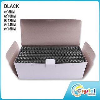 *mga kalakal sa stock*☁☈✤100pcs Plastic Ring Binder - Comb Binder Ring ( Black / Blue / White ) (8)