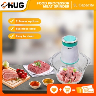 Hug Meat Grinder Electric Meat Grinder Food Blender Stainless Steel 3L Food Processor H-4002