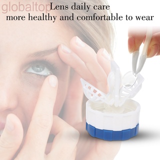 New Manually Contact Lens Cleaner Washer Cleaning Lenses Case Tool (4)