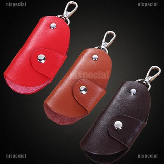 NSP cowhide leather car key bag wallet multi function key case housekeeper holders[PH]