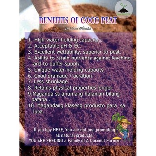 Gardening▥☂۩COCOPEAT/1kg Screened And Pure Coco Peat best in planting in your garden ||Pataba|| Plan