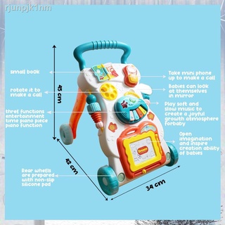 baby﹊▤【Available】Baby push Walker Toddler Trolley Sit-to-Stand Walker for Kid's Early Learning Educa
