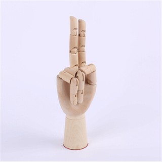 Wooden Hand Model Drawing Jointed Movable Fingers Mannequin (1)