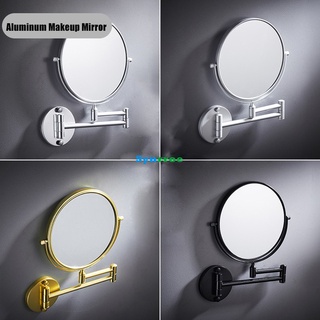 Punch-free bathroom wall-mounted vanity mirror Telescopic mirror Double-sided make up mirror