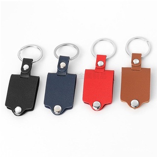 sublimation blank pu leather keychains key ring heat transfer printing blank diy materials 15pcs/lo
