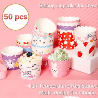 50 Pack 3oz Disposable Cupcake Liner Cupcake Cups Baking Cup Cake Paper Muffin for Oven